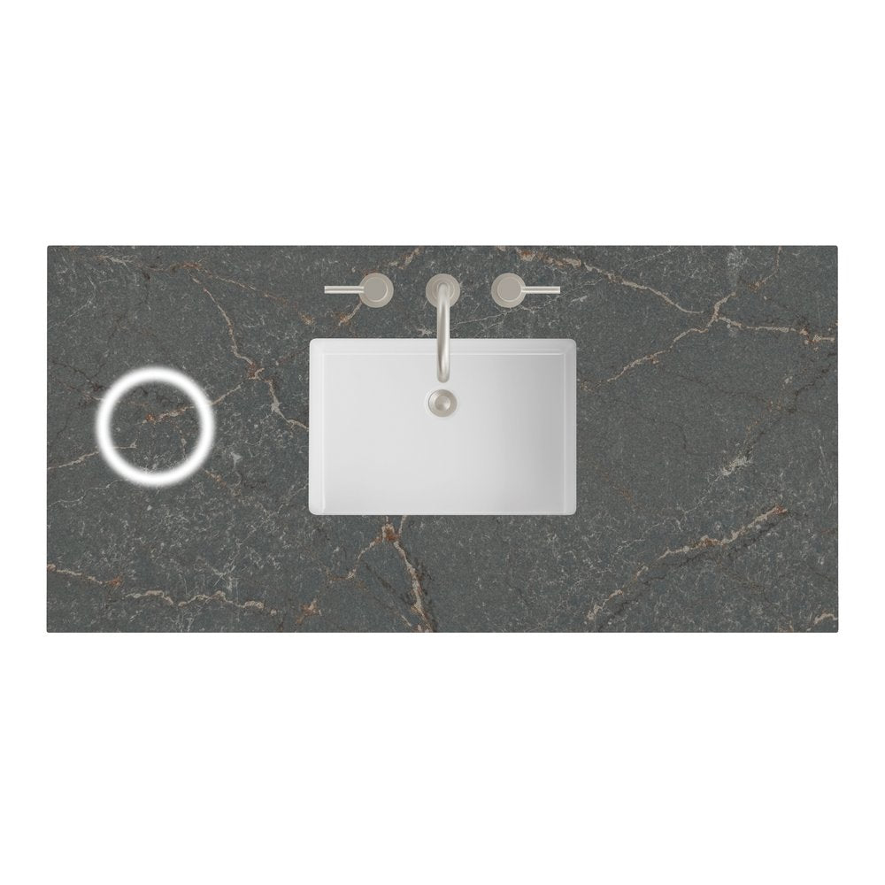 James Martin - 48" Single Top, 3 CM Parisien Bleu Silestone w/ Sink & FreePower Wireless Charger - 050-S48-FP-PBL-SNK view 1