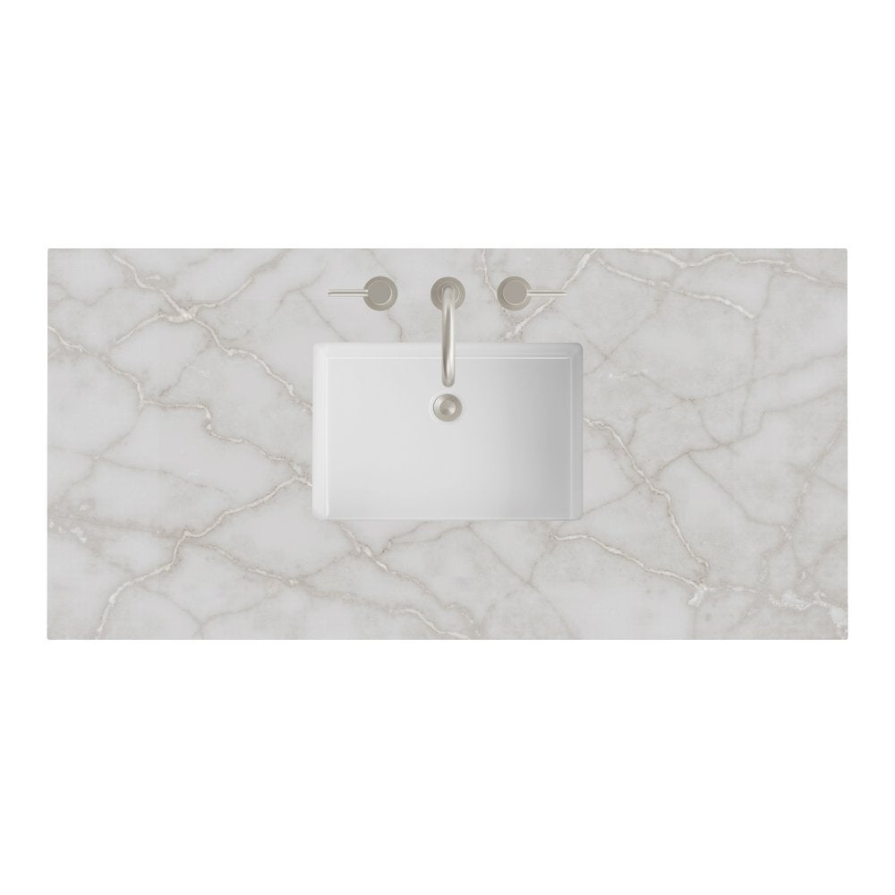 James Martin - 48" Single Top, 3 CM Victorian Silver Silestone w/ Sink - 050-S48-VSL-SNK view 1