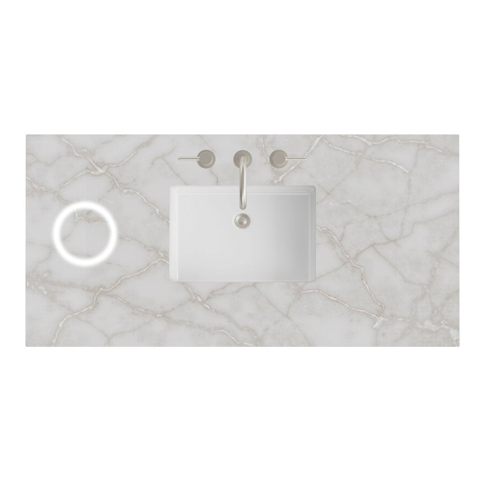 James Martin - 48" Single Top, 3 CM Victorian Silver Silestone w/ Sink & FreePower Wireless Charger - 050-S48-FP-VSL-SNK view 1