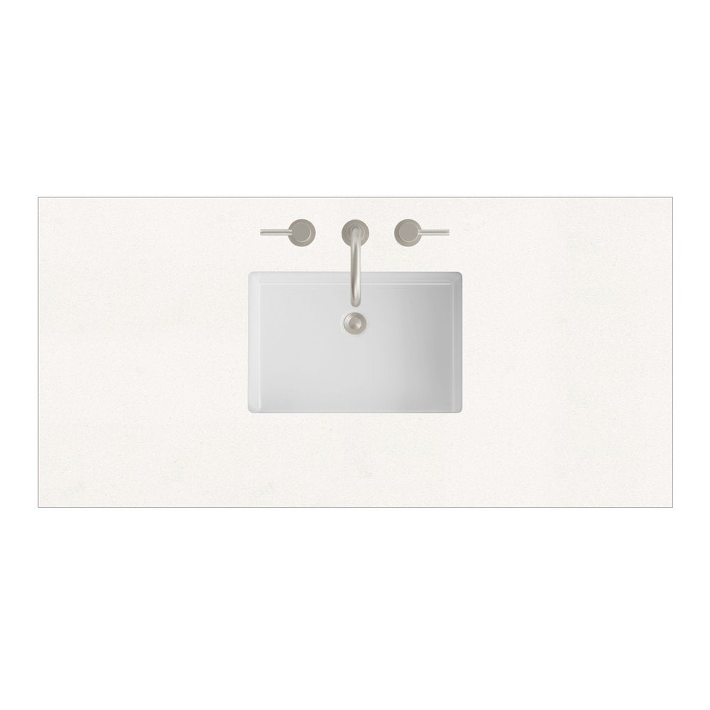 James Martin - 48" Single Top, 3 CM White Zeus Silestone w/ Sink - 050-S48-WZ-SNK view 1