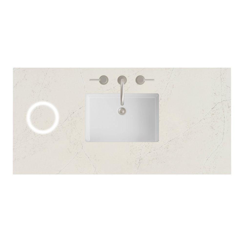 James Martin - 48" Single Top, 3CM Siberian Silestone w/ Sink & FreePower Wireless Charger - 050-S48-FP-SFR-SNK view 1
