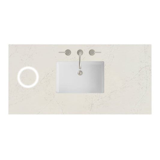 James Martin - 48" Single Top, 3CM Siberian Silestone w/ Sink & FreePower Wireless Charger - 050-S48-FP-SFR-SNK view 1