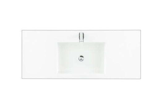 James Martin - 48" Single Top, Composite Stone, Glossy White Finish - CS-348-GW view 1