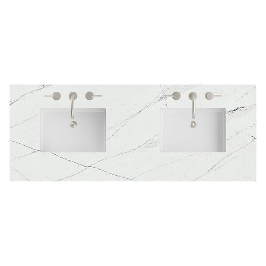 James Martin - 60" Double Top, 3 CM Ethereal Noctis Silestone w/ Sink - 050-S60D-ENC-SNK view 1