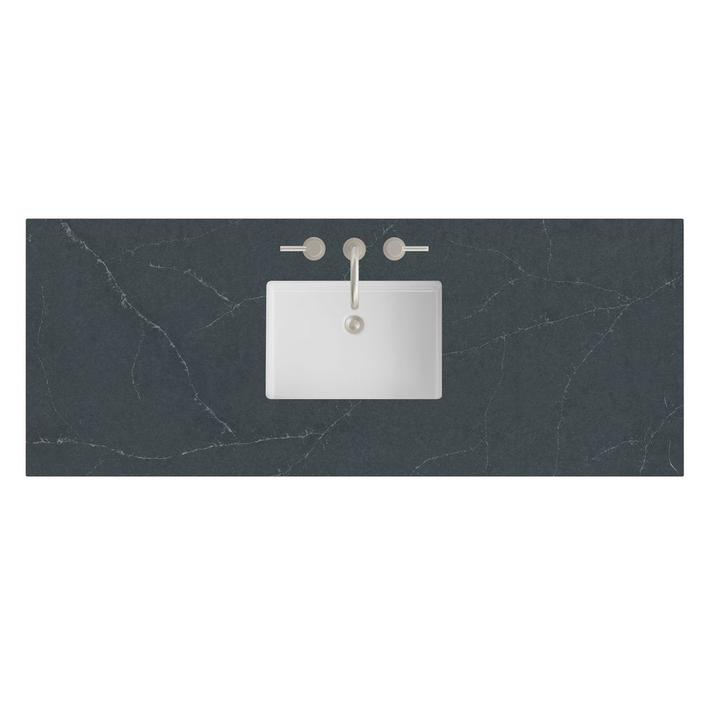 James Martin - 60" Single Top, 3 CM Charcoal Soapstone Silestone w/ Sink - 050-S60S-CSP-SNK view 1