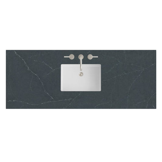James Martin - 60" Single Top, 3 CM Charcoal Soapstone Silestone w/ Sink - 050-S60S-CSP-SNK view 1