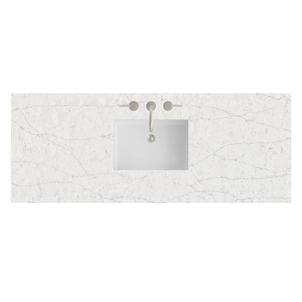 James Martin - 60" Single Top, 3 CM Eternal Jasmine Pearl Silestone w/ Sink - 050-S60S-EJP-SNK view 1