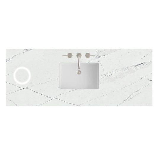 James Martin - 60" Single Top, 3 CM Ethereal Noctis Silestone w/ Sink & FreePower Wireless Charger - 050-S60S-FP-ENC-SNK view 1