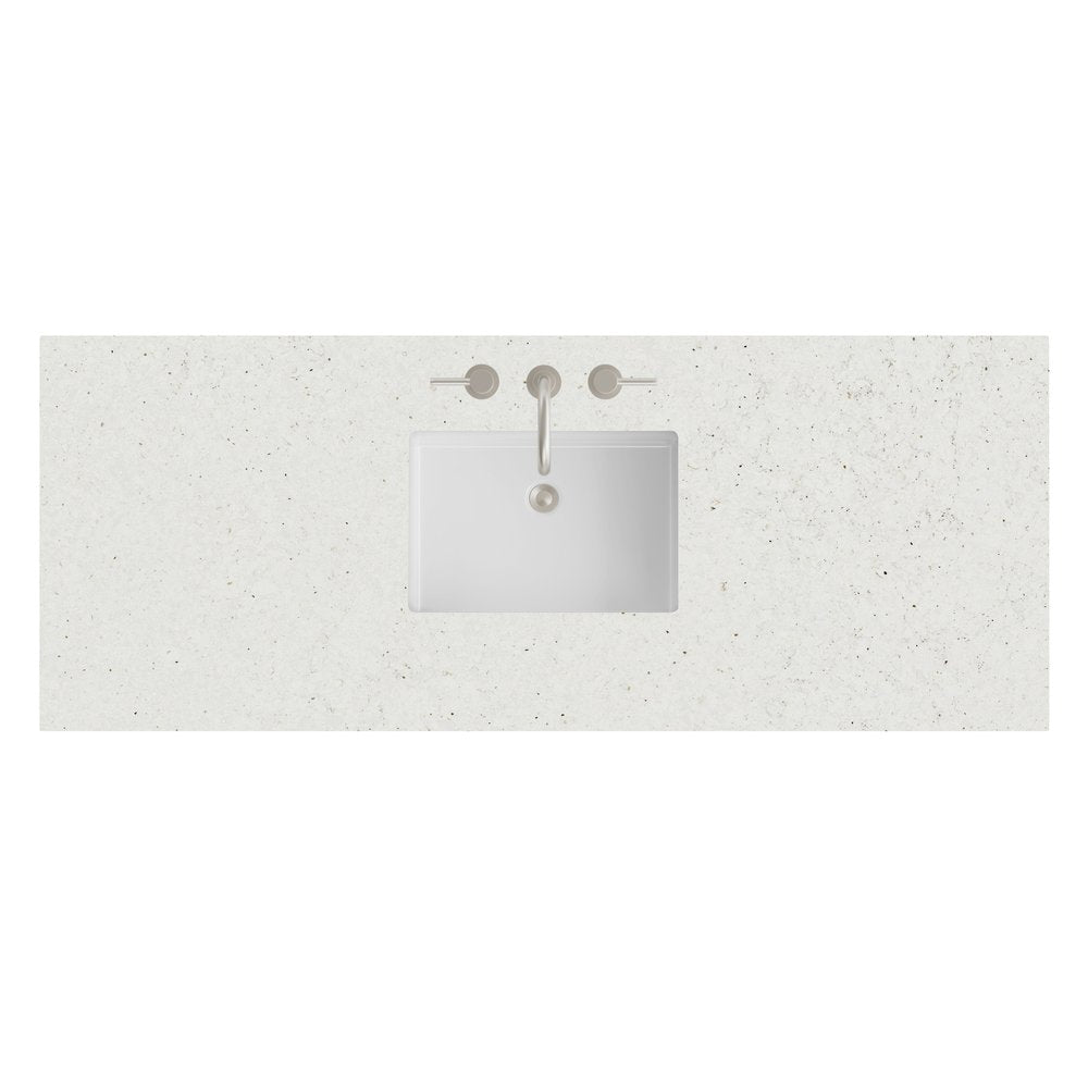 James Martin - 60" Single Top, 3 CM Lime Delight Silestone w/ Sink - 050-S60S-LDL-SNK view 1