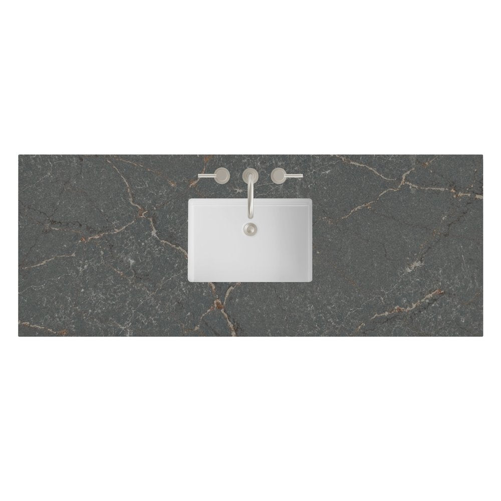 James Martin - 60" Single Top, 3 CM Parisien Bleu Silestone w/ Sink - 050-S60S-PBL-SNK view 1