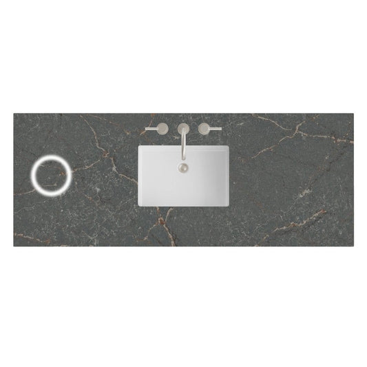 James Martin - 60" Single Top, 3 CM Parisien Bleu Silestone w/ Sink & FreePower Wireless Charger - 050-S60S-FP-PBL-SNK view 1