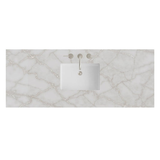 James Martin - 60" Single Top, 3 CM Victorian Silver Silestone w/ Sink - 050-S60S-VSL-SNK view 1
