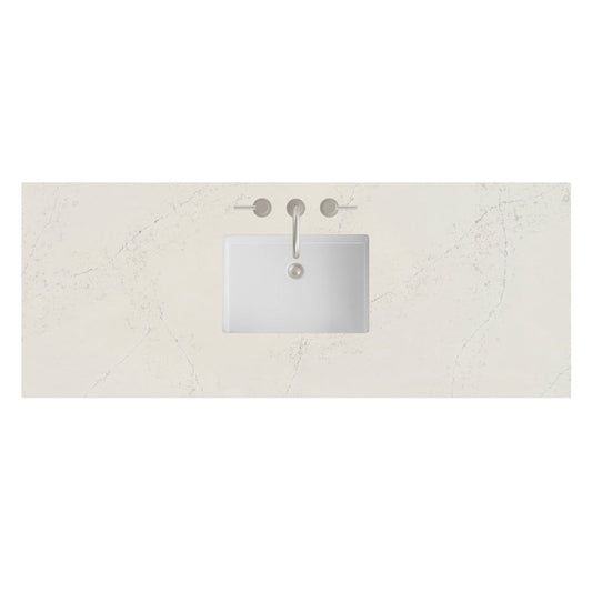 James Martin - 60" Single Top, 3CM Siberian Silestone w/ Sink - 050-S60S-SFR-SNK view 1