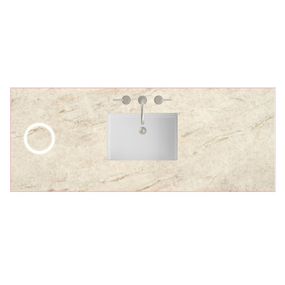 James Martin - 60" Single Top, 3CM Tajnar Eclos w/ Sink & FreePower Wireless Charger - 050-S60S-FP-TJR-SNK view 1