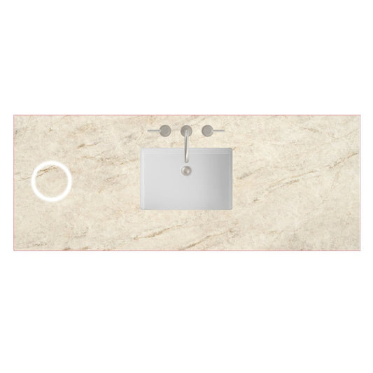 James Martin - 60" Single Top, 3CM Tajnar Eclos w/ Sink & FreePower Wireless Charger - 050-S60S-FP-TJR-SNK view 1