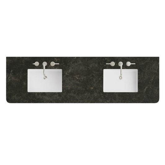 James Martin - 72" Double Radius Cut Top, Widespread 3CM Phantome Eclos w/ Sink - 060-S72RCWS-PHT-SNK view 1