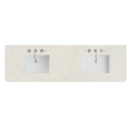 James Martin - 72" Double Radius Cut Top, Widespread 3CM Siberian Silestone w/ Sink - 060-S72RCWS-SFR-SNK view 1