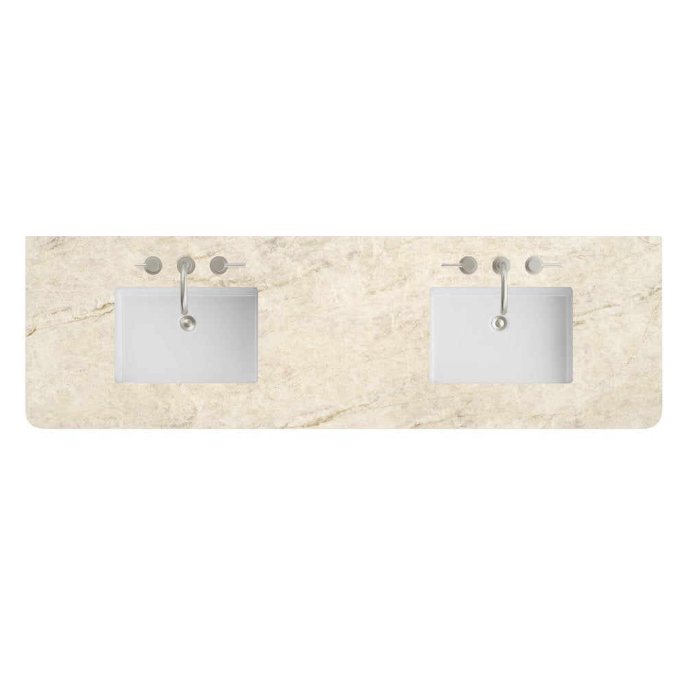 James Martin - 72" Double Radius Cut Top, Widespread 3CM Tajnar Eclos w/ Sink - 060-S72RCWS-TJR-SNK view 1
