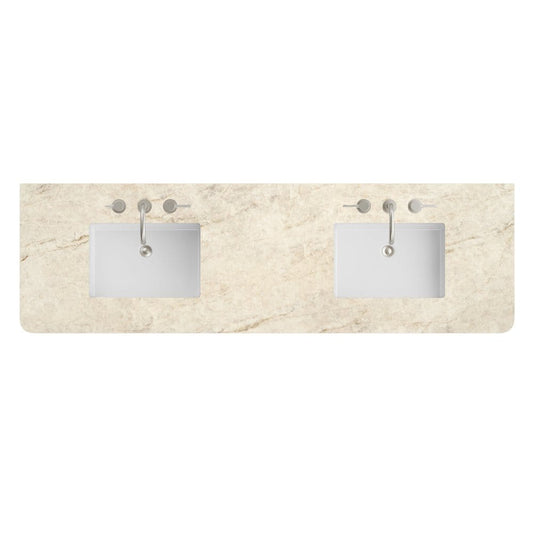 James Martin - 72" Double Radius Cut Top, Widespread 3CM Tajnar Eclos w/ Sink - 060-S72RCWS-TJR-SNK view 1