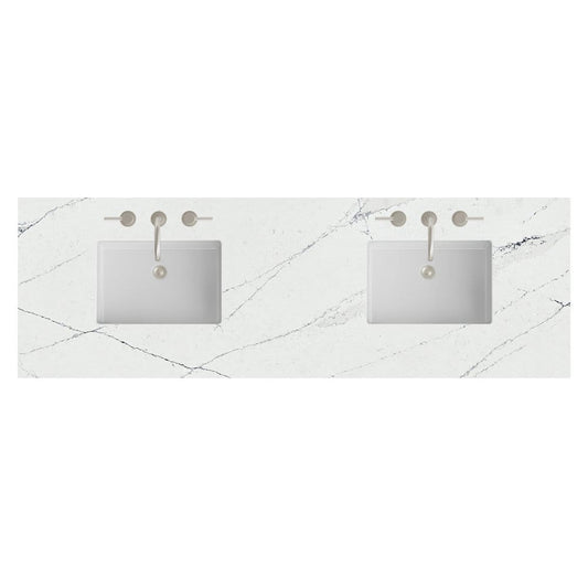 James Martin - 72" Double Top, 3 CM Ethereal Noctis Silestone w/ Sink - 050-S72-ENC-SNK view 1