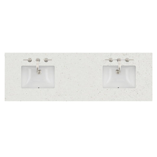 James Martin - 72" Double Top, 3 CM Lime Delight Quartz w/ Sink - 040-S72-LDL-SNK view 1