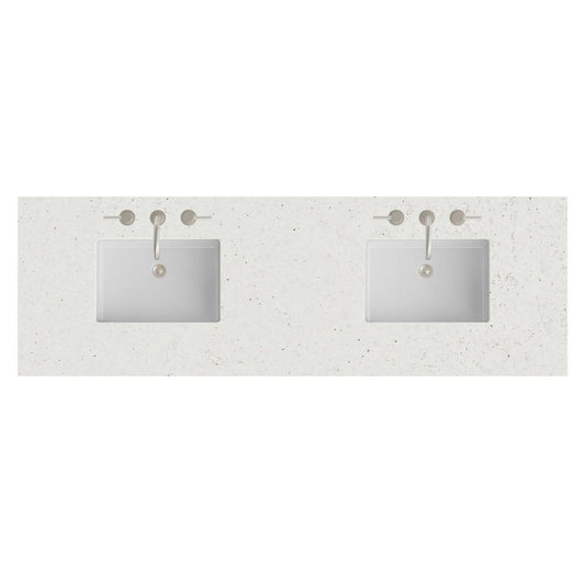 James Martin - 72" Double Top, 3 CM Lime Delight Silestone w/ Sink - 050-S72-LDL-SNK view 1