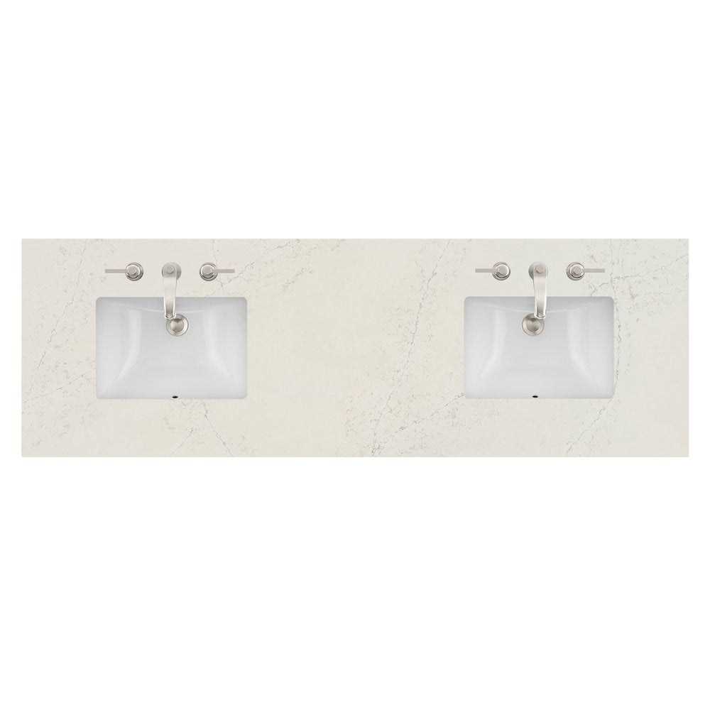 James Martin - 72" Double Top, 3CM Siberian Silestone w/ Sink - 040-S72-SFR-SNK view 1