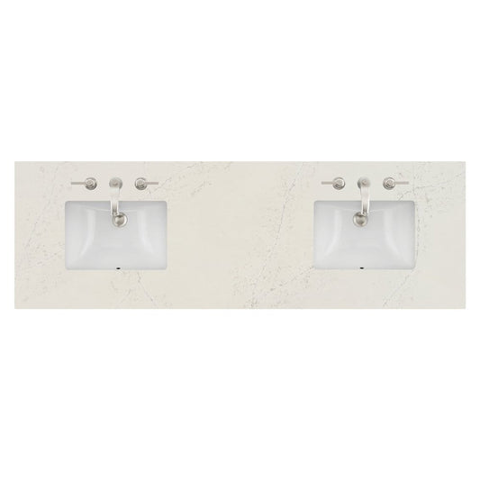 James Martin - 72" Double Top, 3CM Siberian Silestone w/ Sink - 040-S72-SFR-SNK view 1