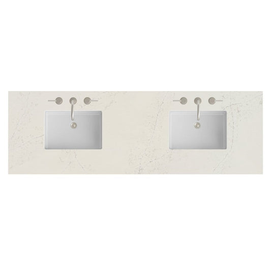 James Martin - 72" Double Top, 3CM Siberian Silestone w/ Sink - 050-S72-SFR-SNK view 1