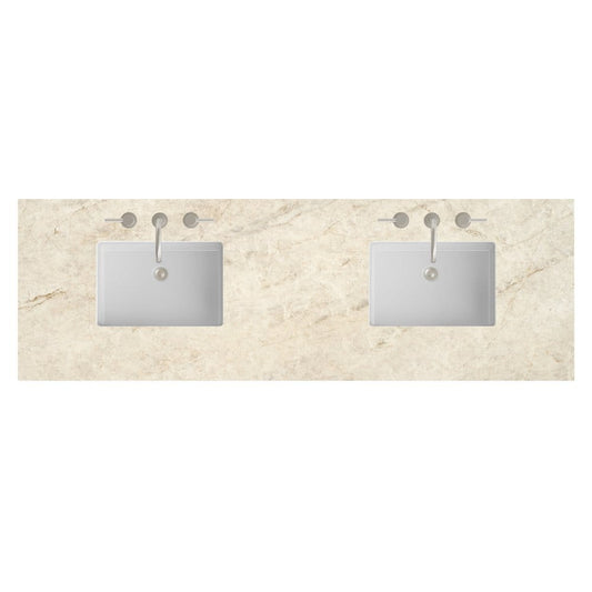 James Martin - 72" Double Top, 3CM Tajnar Eclos w/ Sink - 050-S72-TJR-SNK view 1