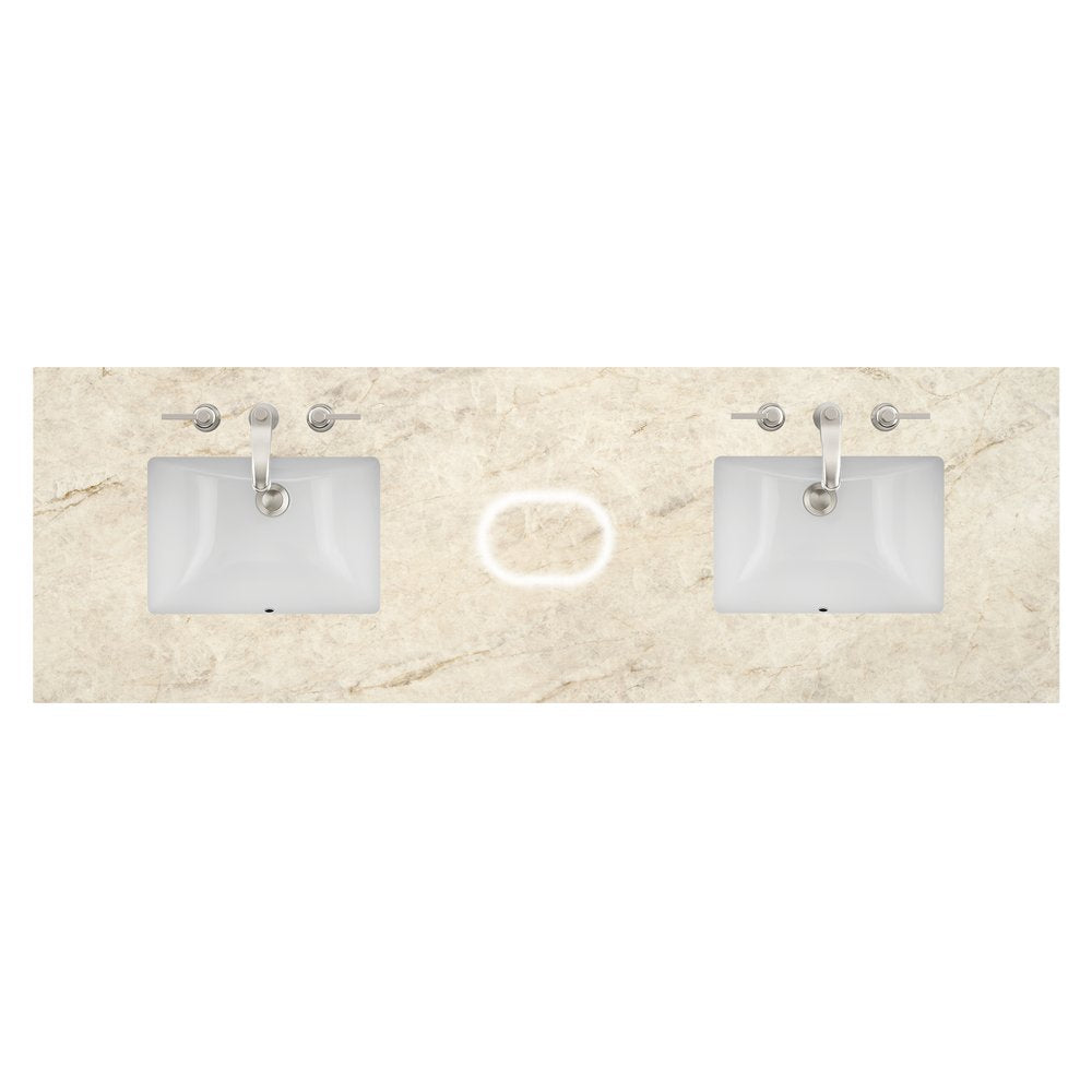 James Martin - 72" Double Top, 3CM Tajnar Eclos w/ Sink & FreePower Wireless Charger - 040-S72-FP-TJR-SNK view 1