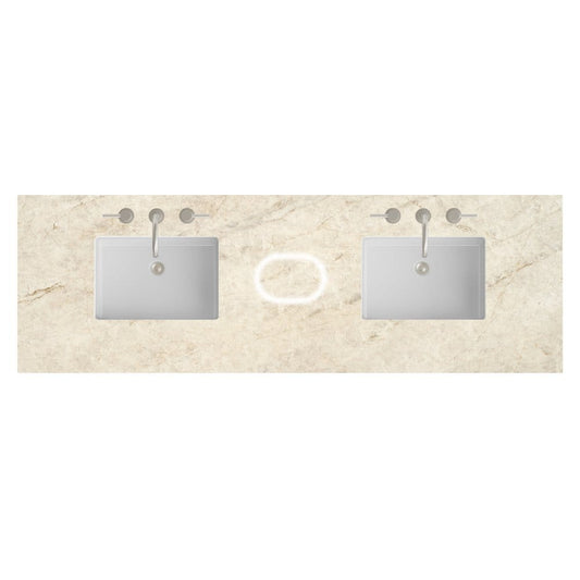 James Martin - 72" Double Top, 3CM Tajnar Eclos w/ Sink & FreePower Wireless Charger - 050-S72-FP-TJR-SNK view 1