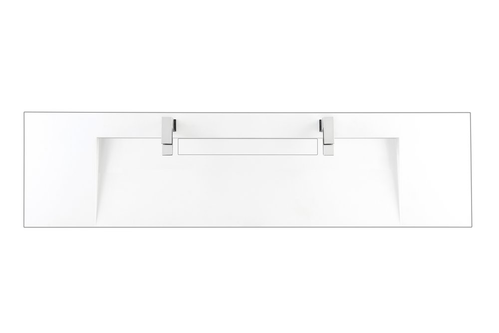 James Martin - 72" Double Top, Composite Stone, Glossy White Finish - CS-378D-GW view 1