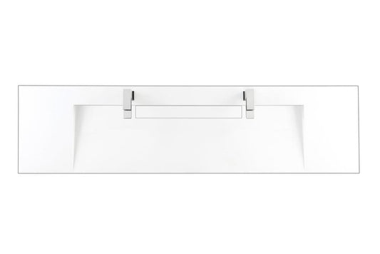 James Martin - 72" Double Top, Composite Stone, Glossy White Finish - CS-378D-GW view 1
