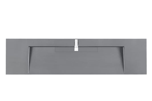 James Martin - 72" Single Top, Composite Stone, Dusk Grey Glossy Finish - CS-378S-DGG view 1