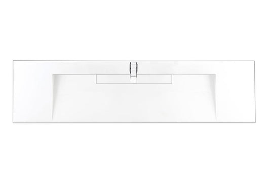James Martin - 72" Single Top, Composite Stone, Glossy White Finish - CS-378S-GW view 1