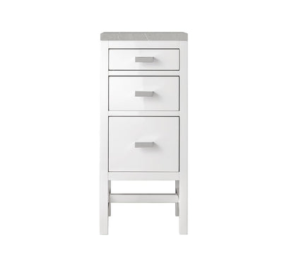 James Martin - Addison 15" Base Cabinet, Glossy White w/ 3 CM Eternal Serena Top - E444-BC15-GW-3ESR view 1