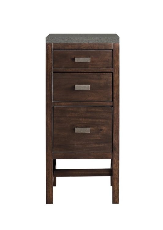James Martin - Addison 15" Base Cabinet, Mid-Century Acacia w/ 3 CM Grey Expo Silestone Top - E444-BC15-MCA-3GEX view 1