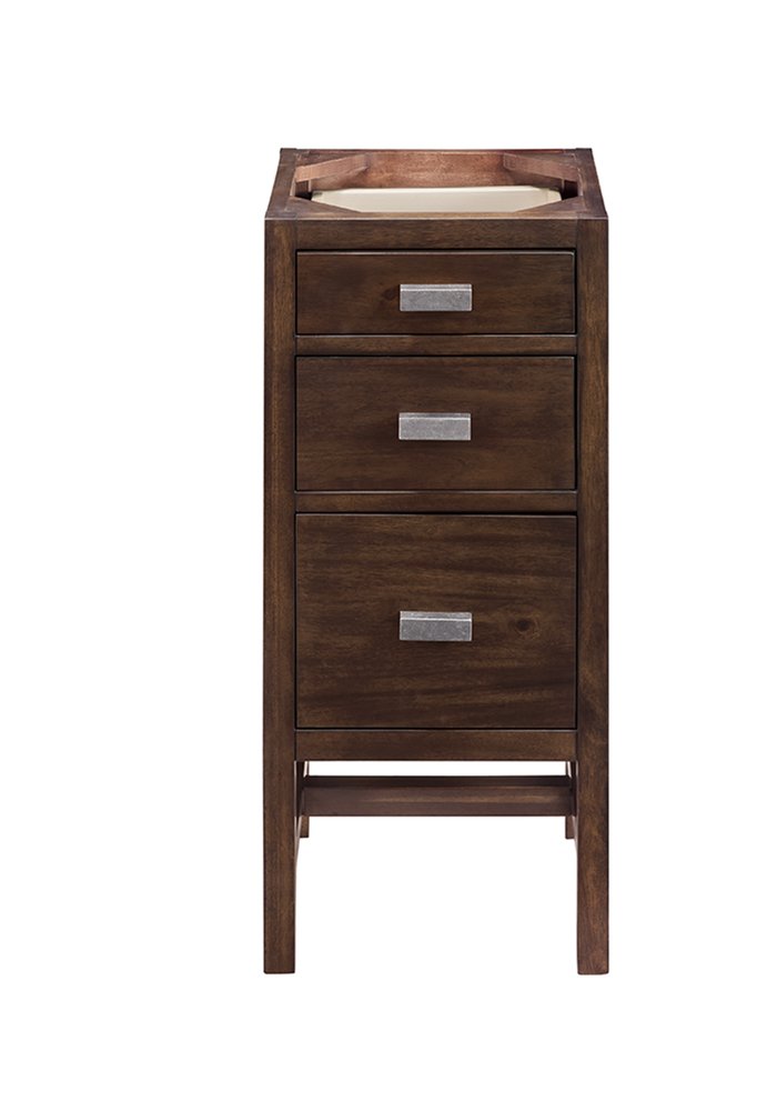 James Martin - Addison 15" Base Cabinet, Mid-Century Acacia w/ 3 CM White Zeus Silestone Top - E444-BC15-MCA-3WZ view 3