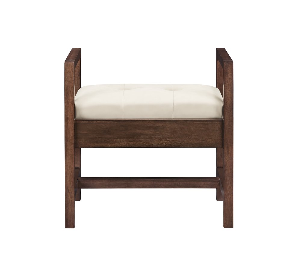 James Martin - Addison 24.5" Upholstered Bench, Mid-Century Acacia - E444-BNCH-MCA view 1
