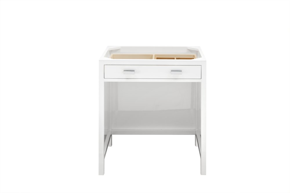 James Martin - Addison 30" Countertop Unit, Glossy White - E444-CU30-GW view 1