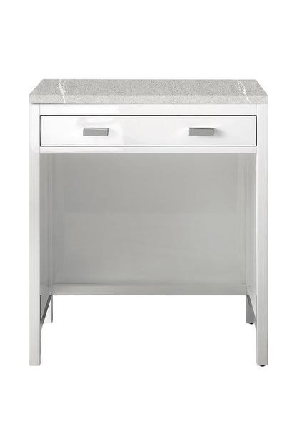 James Martin - Addison 30" Countertop Unit, Glossy White w/ 3 CM Eternal Serena Top - E444-CU30-GW-3ESR view 1