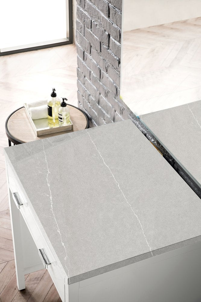 James Martin - Addison 30" Countertop Unit, Glossy White w/ 3 CM Eternal Serena Top - E444-CU30-GW-3ESR view 2
