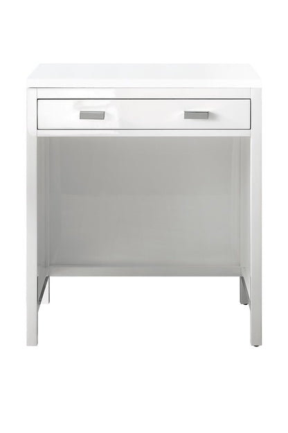 James Martin - Addison 30" Countertop Unit, Glossy White w/ 3 CM White Zeus Silestone Top - E444-CU30-GW-3WZ view 1