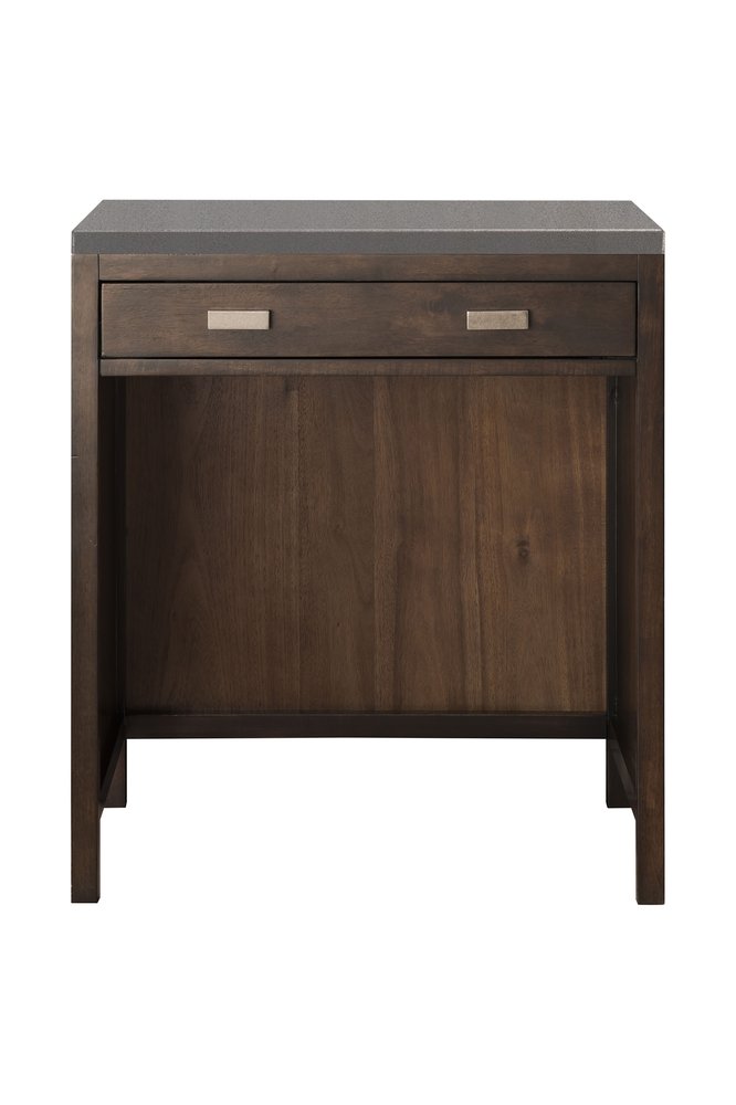 James Martin - Addison 30" Countertop Unit, Mid-Century Acacia w/ 3 CM Grey Expo Silestone Top - E444-CU30-MCA-3GEX view 1