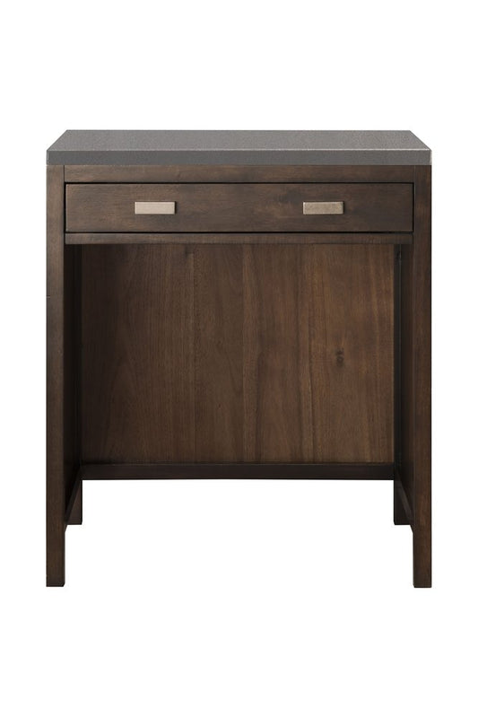 James Martin - Addison 30" Countertop Unit, Mid-Century Acacia w/ 3 CM Grey Expo Silestone Top - E444-CU30-MCA-3GEX view 1