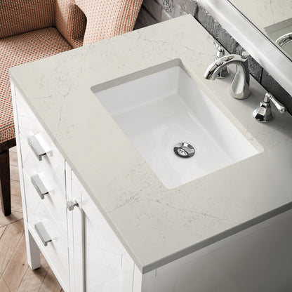 James Martin - Addison 30" Single Vanity, Glossy White, w/ 3 CM Siberian Silestone Top - E444-V30-GW-3SFR view 4
