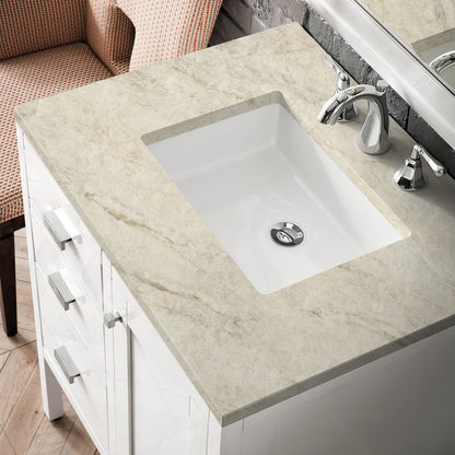 James Martin - Addison 30" Single Vanity, Glossy White, w/ 3 CM Tajnar Eclos Top - E444-V30-GW-3TJR view 4