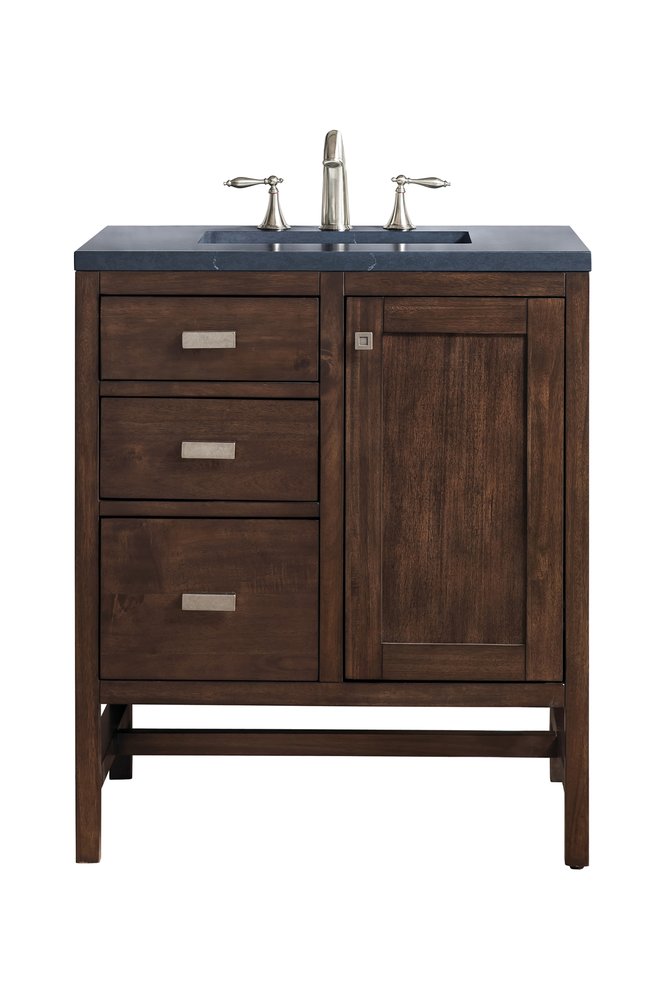 James Martin - Addison 30" Single Vanity, Mid-Century Acacia w/ 3 CM Charcoal Soapstone Silestone Top - E444-V30-MCA-3CSP view 1