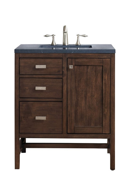 James Martin - Addison 30" Single Vanity, Mid-Century Acacia w/ 3 CM Charcoal Soapstone Silestone Top - E444-V30-MCA-3CSP view 1